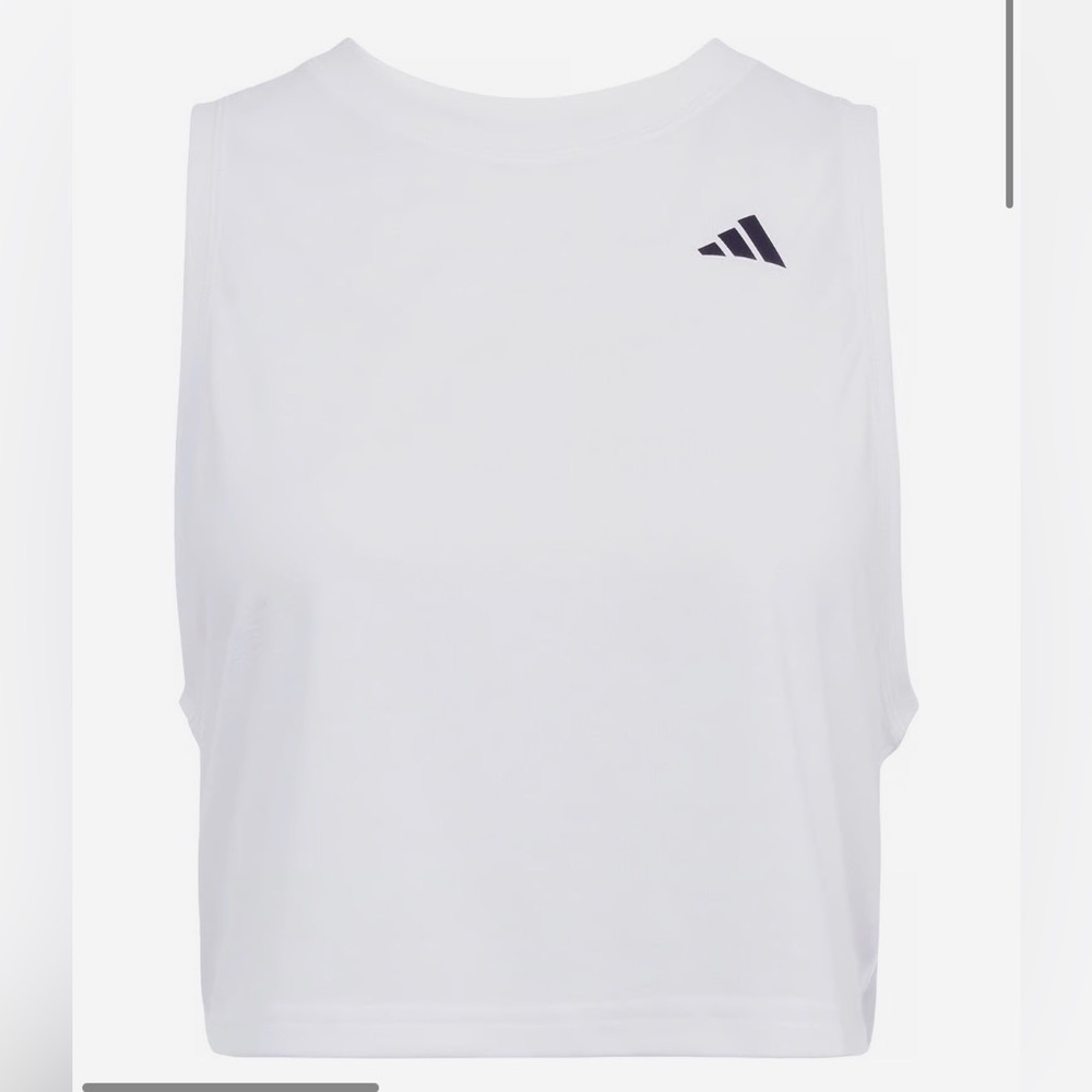 adidas White Women’s Sleeveless Cropped Tank